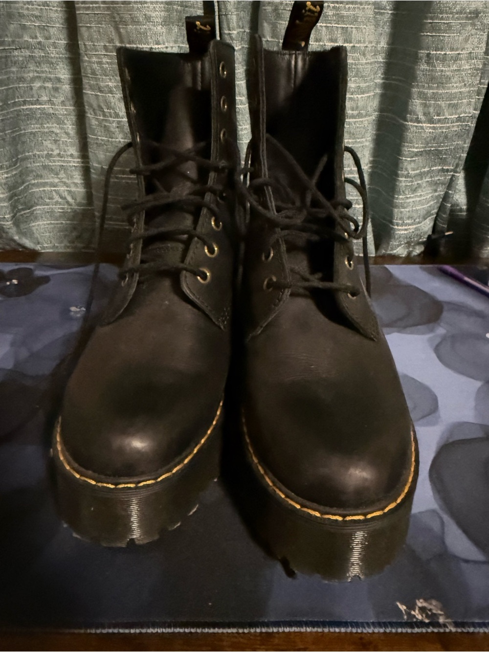 Black women’s Lace-Up Platform Combat Boots